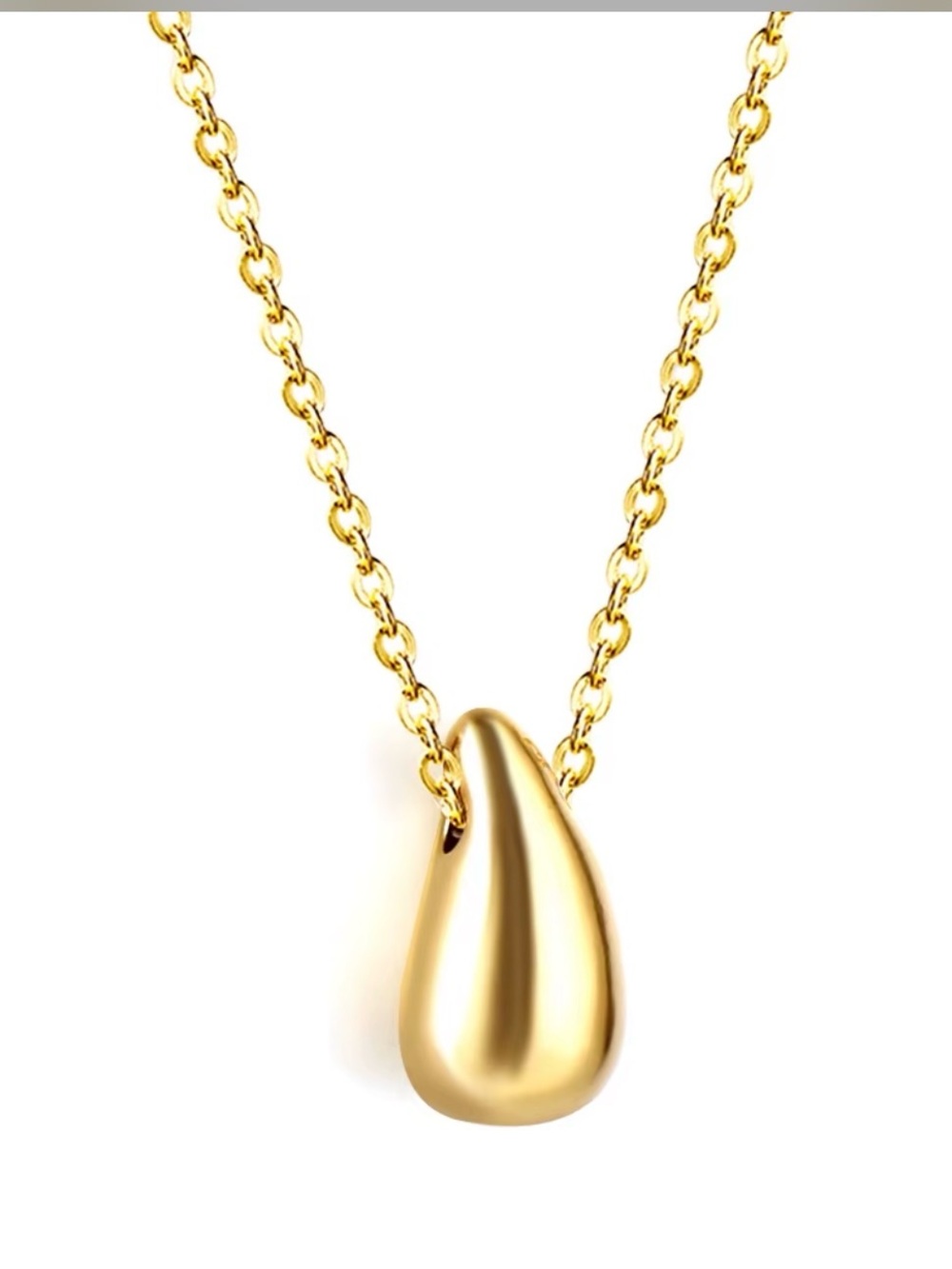 Elan 18K Gold Plated Teardrop Pendant Necklace - Women Jewelry